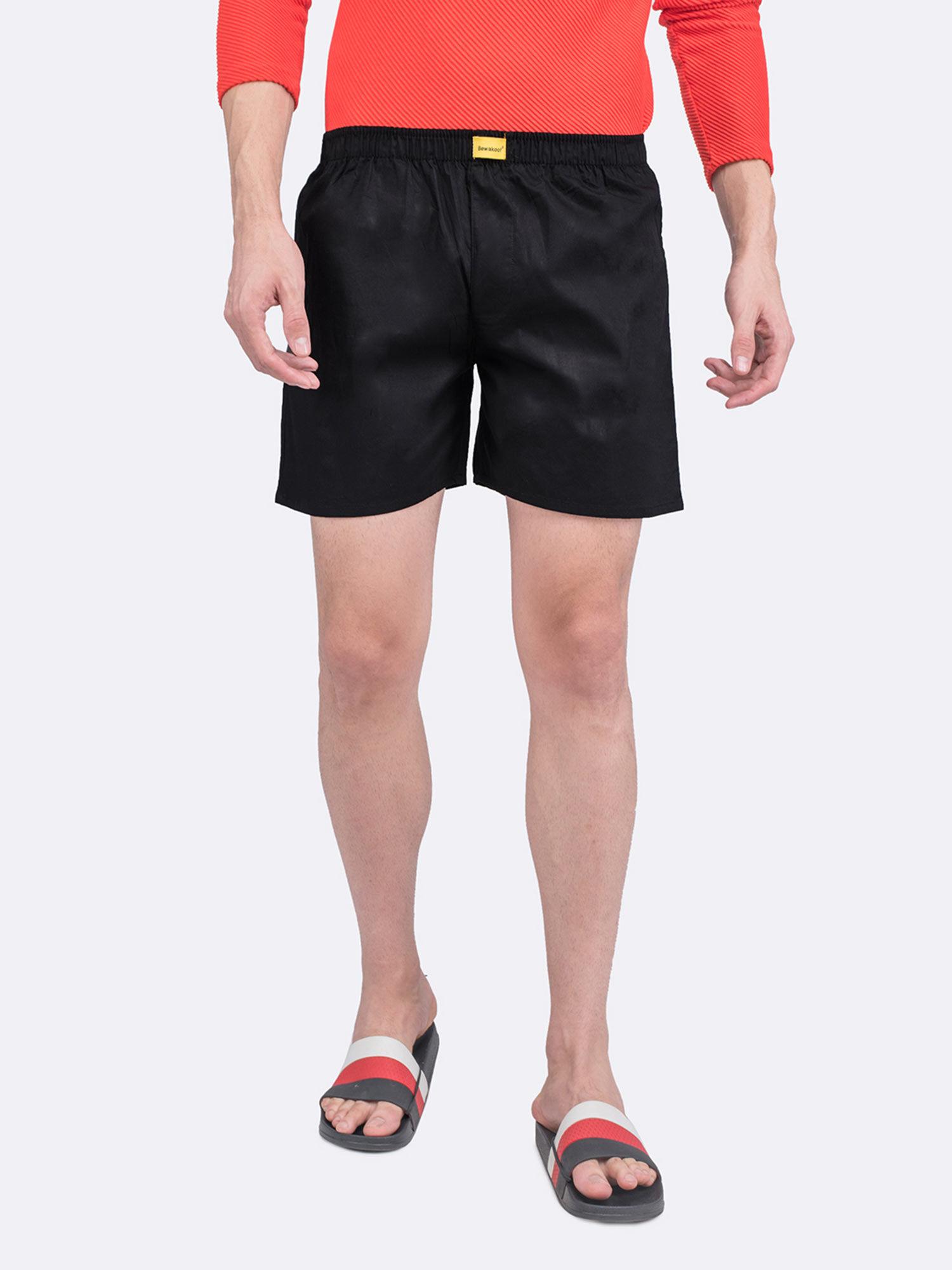 jet black plain boxer