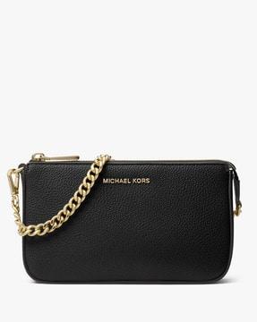 jet set leather chain wallet