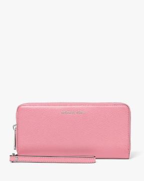 jet set pebbled leather continental wristlet