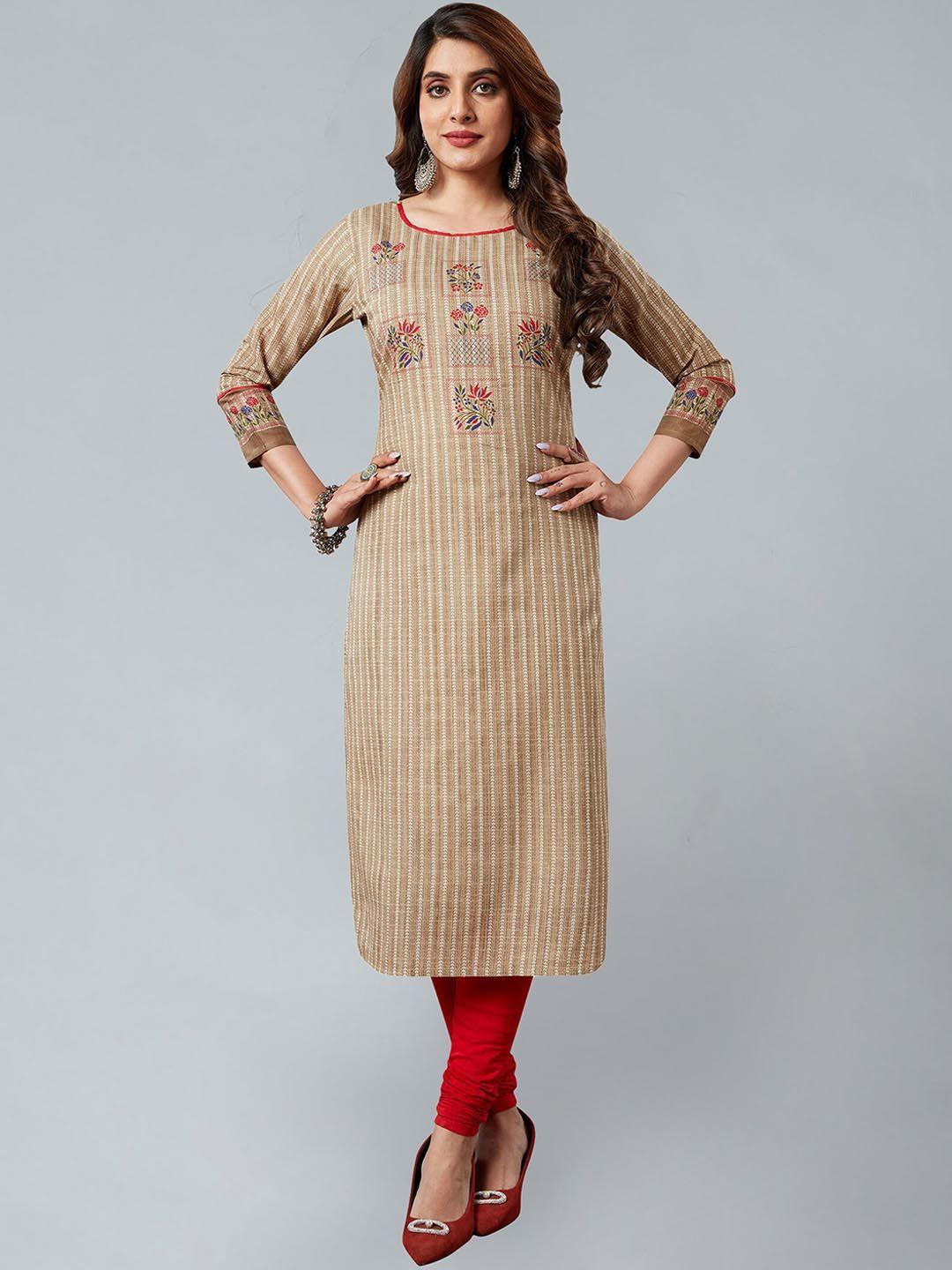 jevi prints floral printed cotton kurta