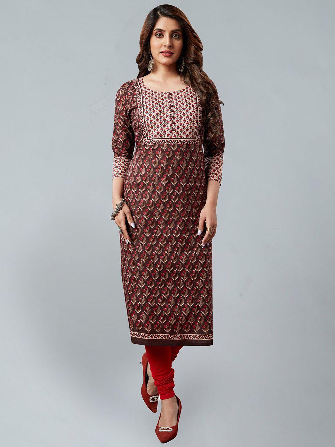 jevi prints floral printed pure cotton kurta