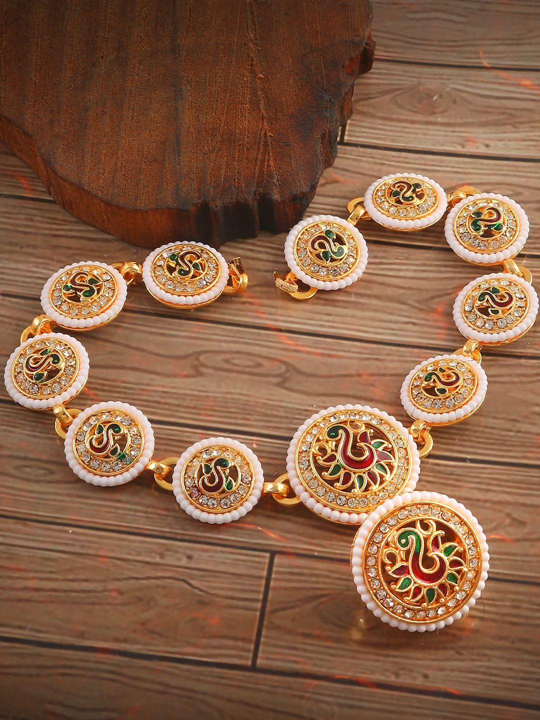 jewar mandi gold-plated ad-studded matha patti