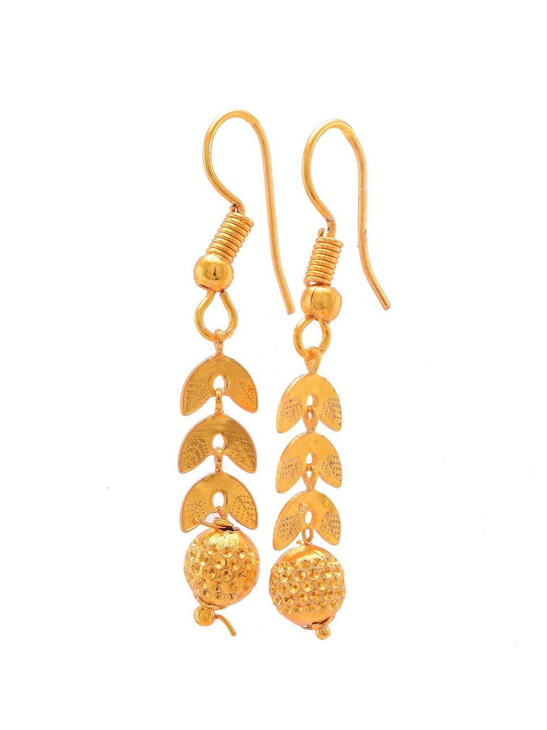 jewar mandi gold plated classic drop earrings