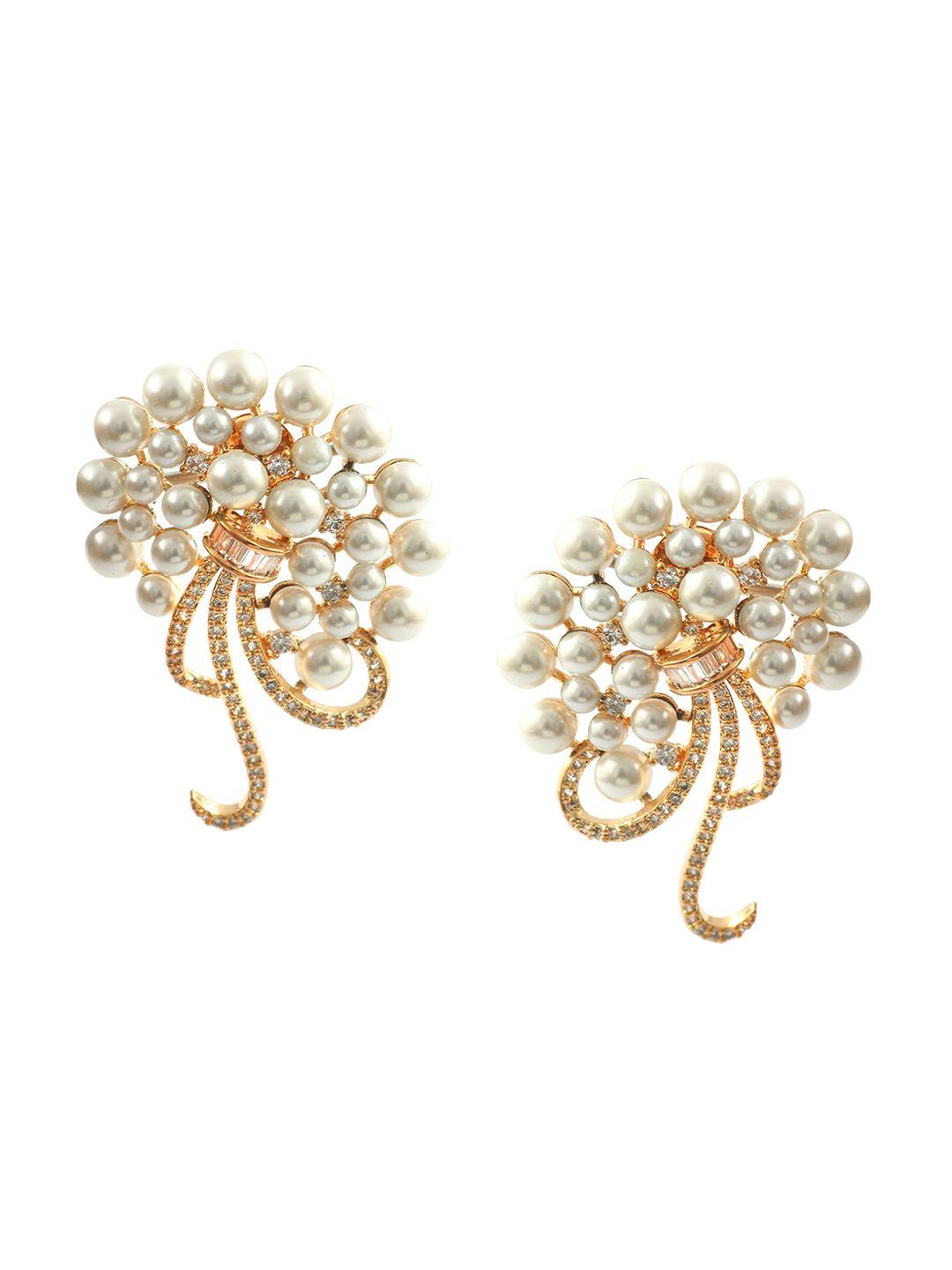 jewar mandi gold-plated contemporary drop earrings