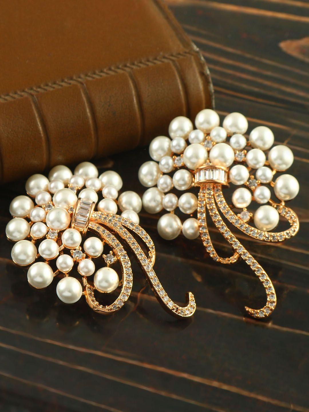jewar mandi gold-plated contemporary studs earrings