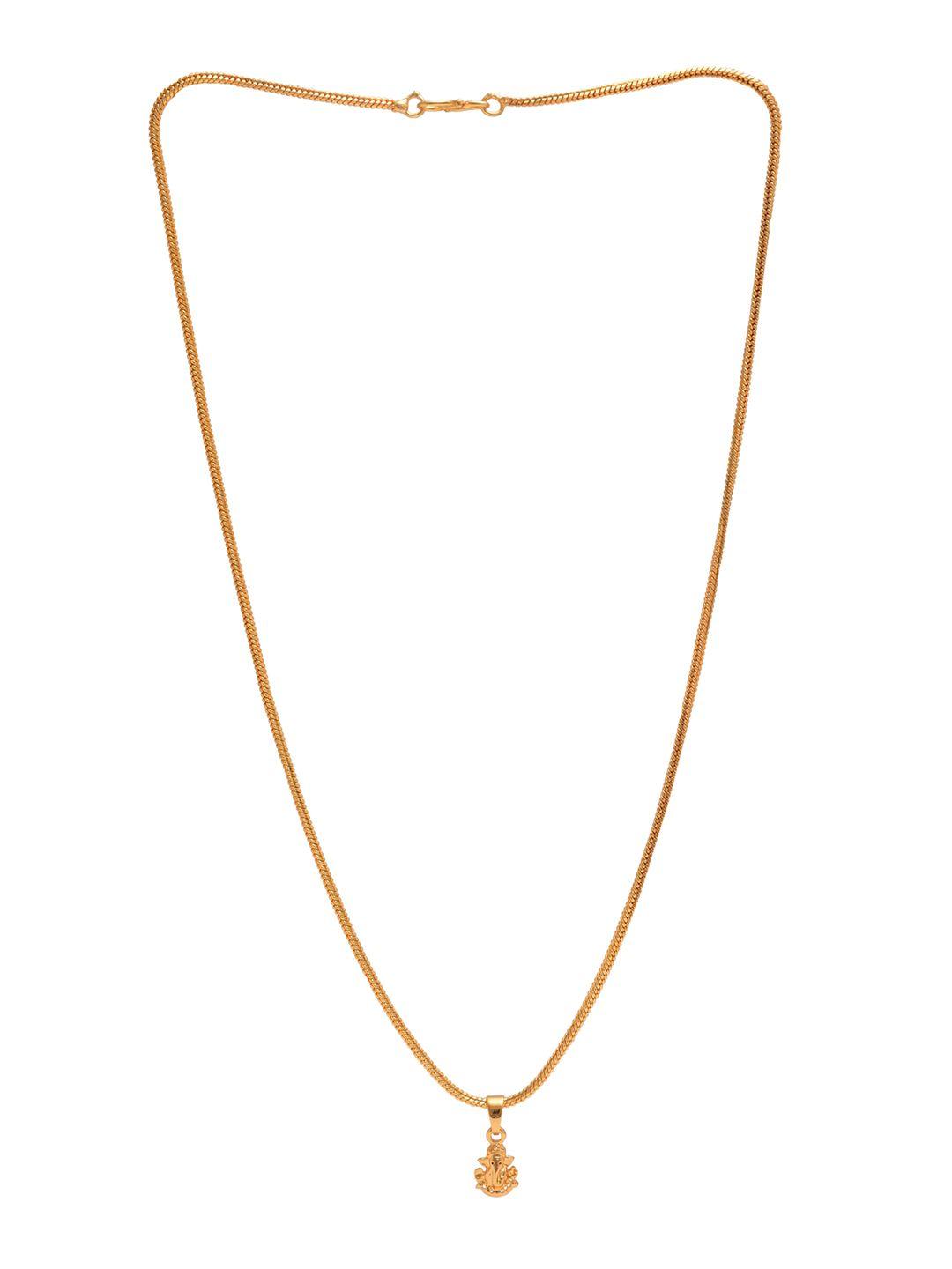 jewar mandi gold-plated pendant with chain