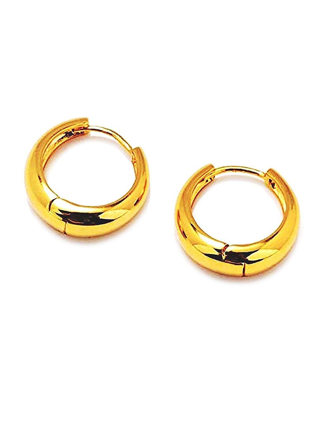 jewar mandi gold-toned circular hoop earrings