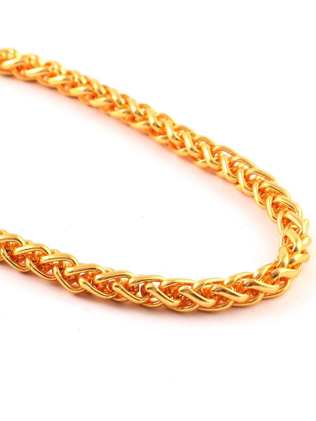 jewar mandi unisex gold-toned brass gold-plated chain