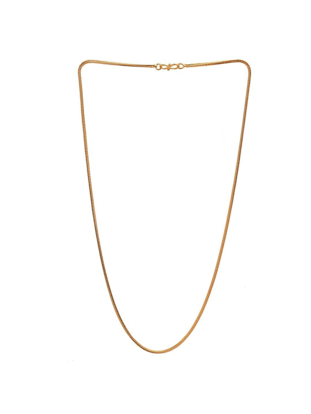 jewar mandi unisex gold-toned brass gold-plated chain
