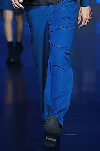 jewel blue terriwool trousers