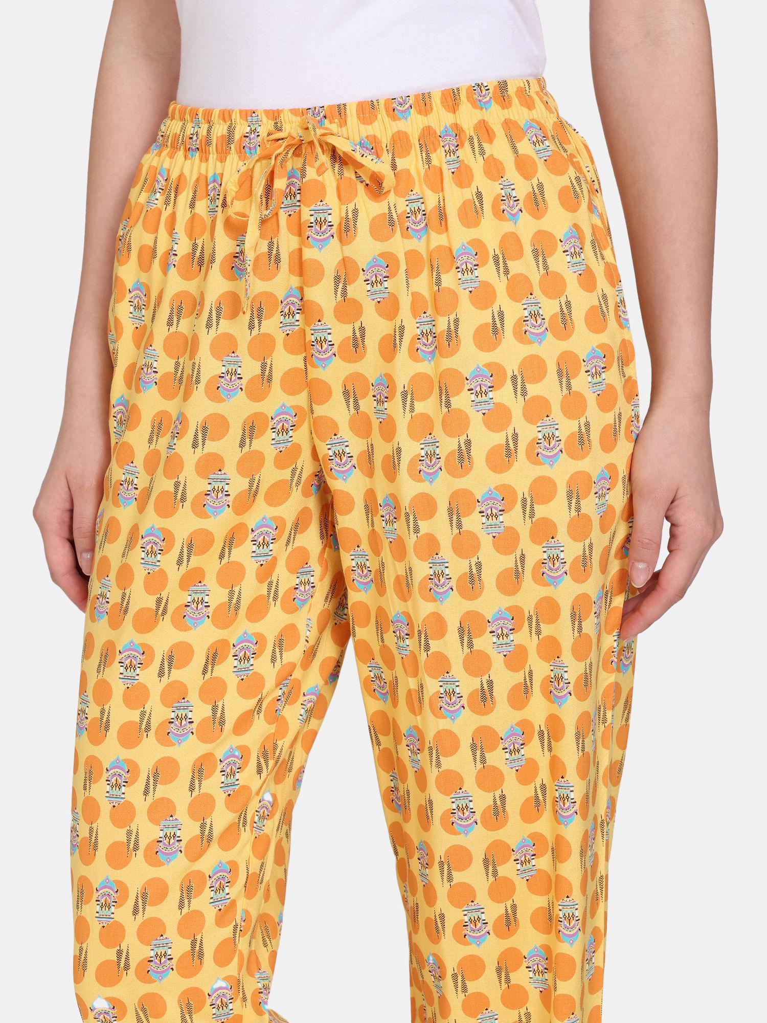 jewel garden woven pyjama - yellow