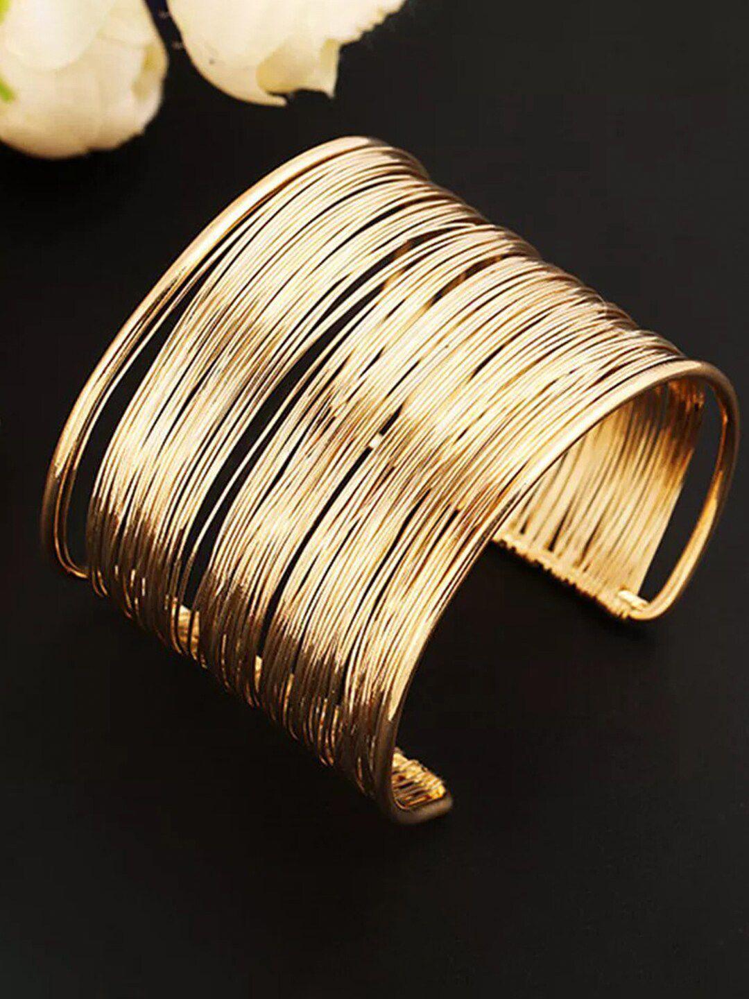 jewels galaxy women gold-plated bangle-style bracelet