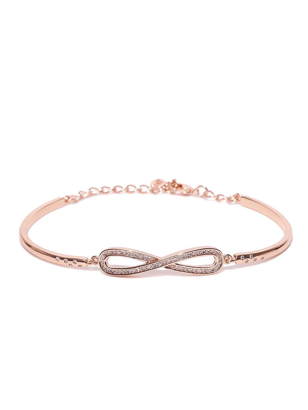 jewels galaxy 18k rose gold-plated handcrafted bracelet