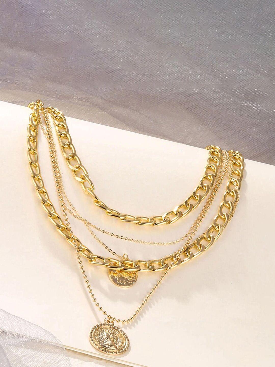 jewels galaxy gold-plated layered necklace