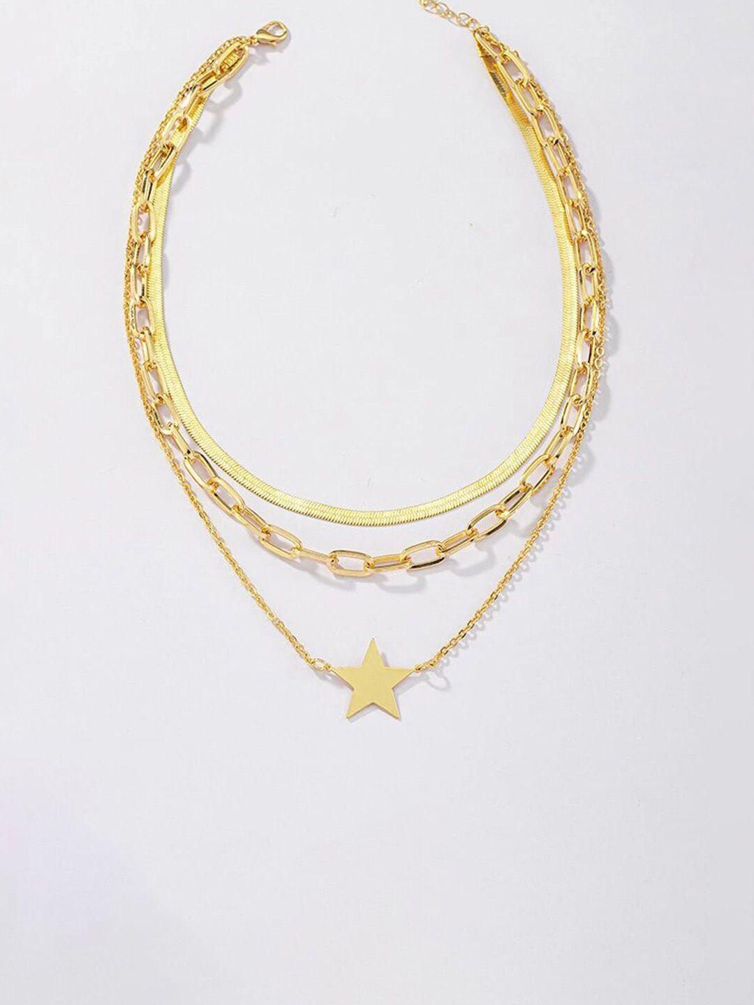 jewels galaxy gold-plated layered necklace