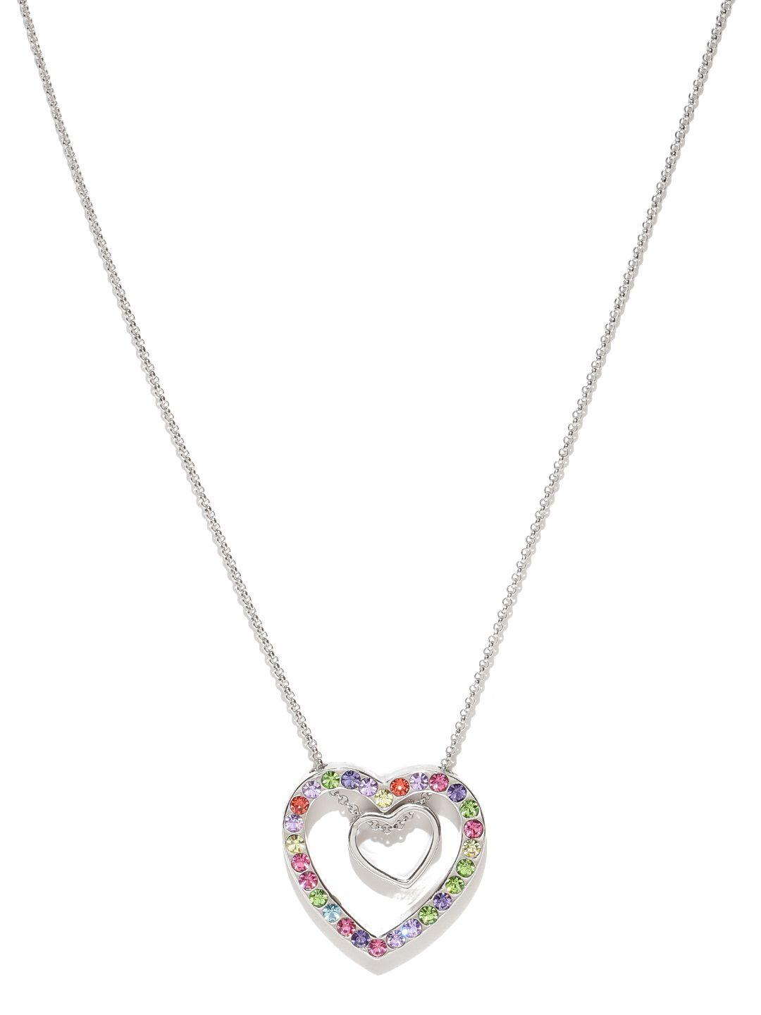 jewels galaxy multicoloured platinum-plated necklace