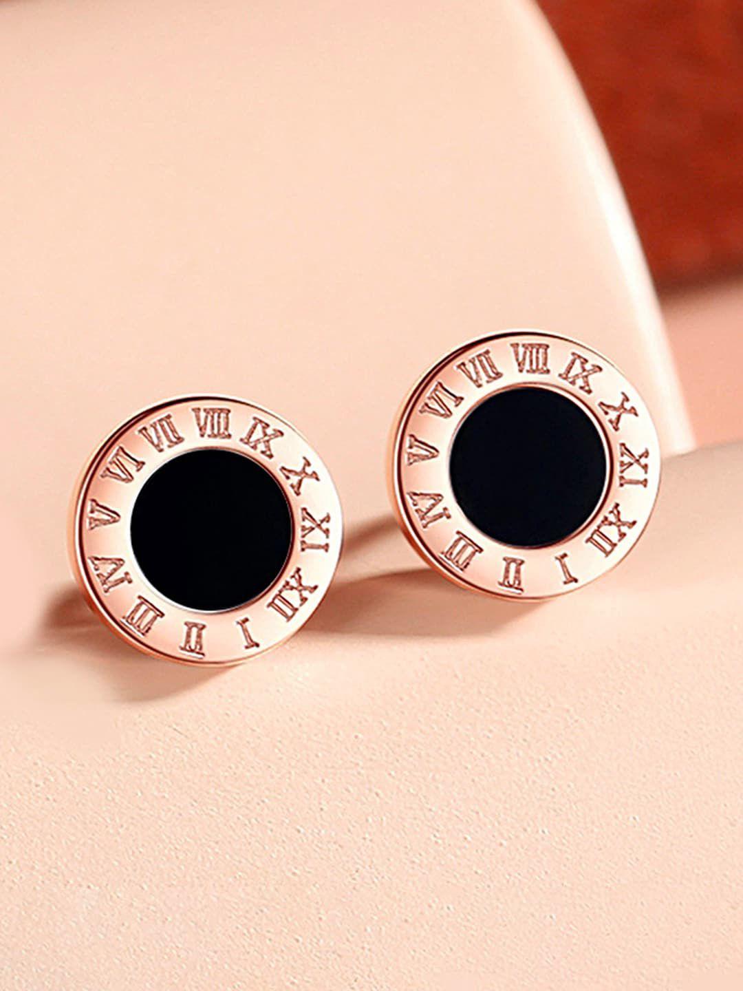 jewels galaxy rose gold contemporary studs earrings
