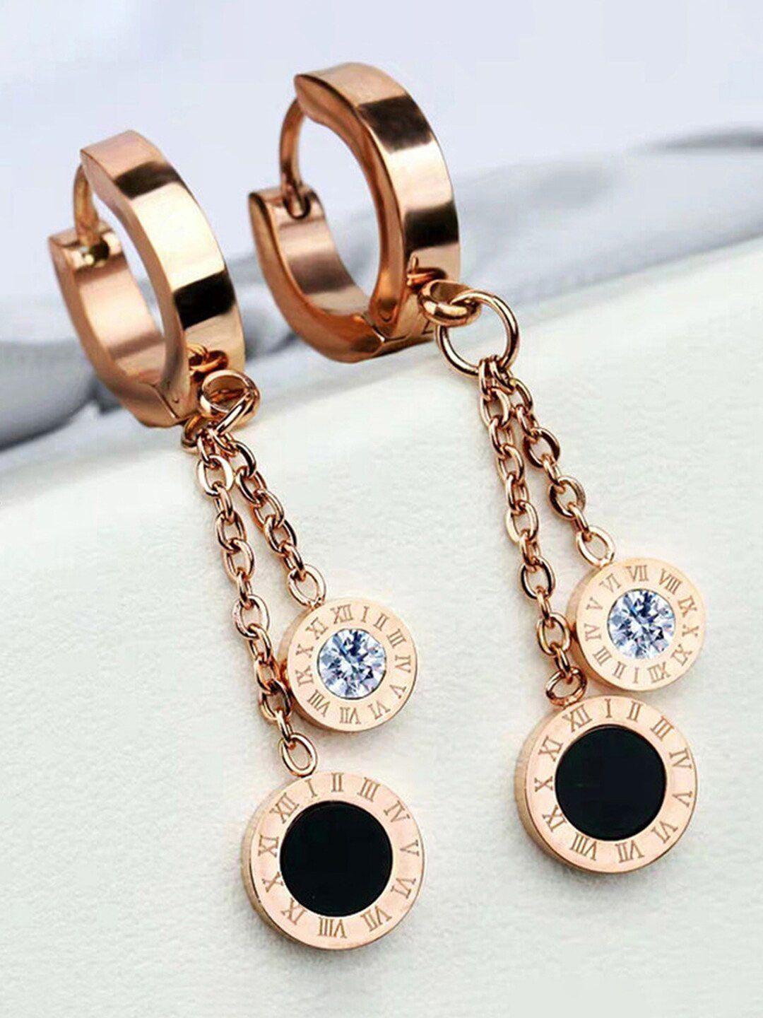 jewels galaxy rose gold contemporary studs earrings