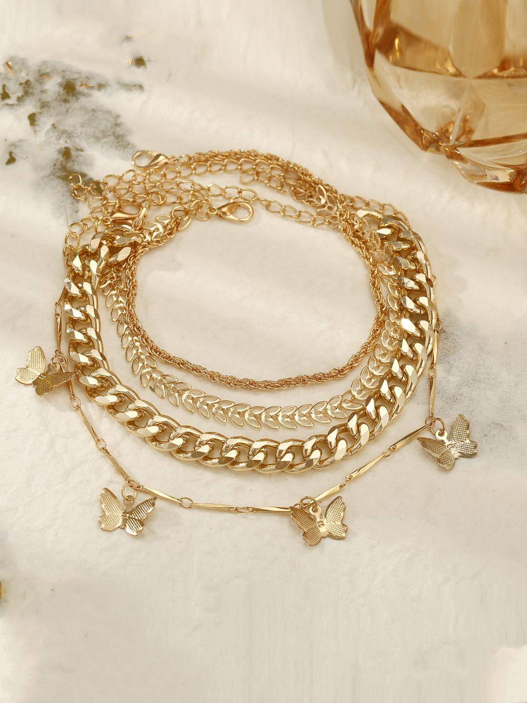 jewels galaxy set of 4 gold-plated bracelets