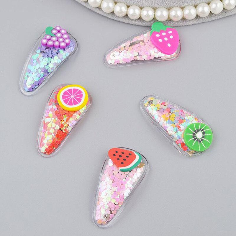 jewels galaxy sparkling fruit transparent hairclip jewellery for kids/girls