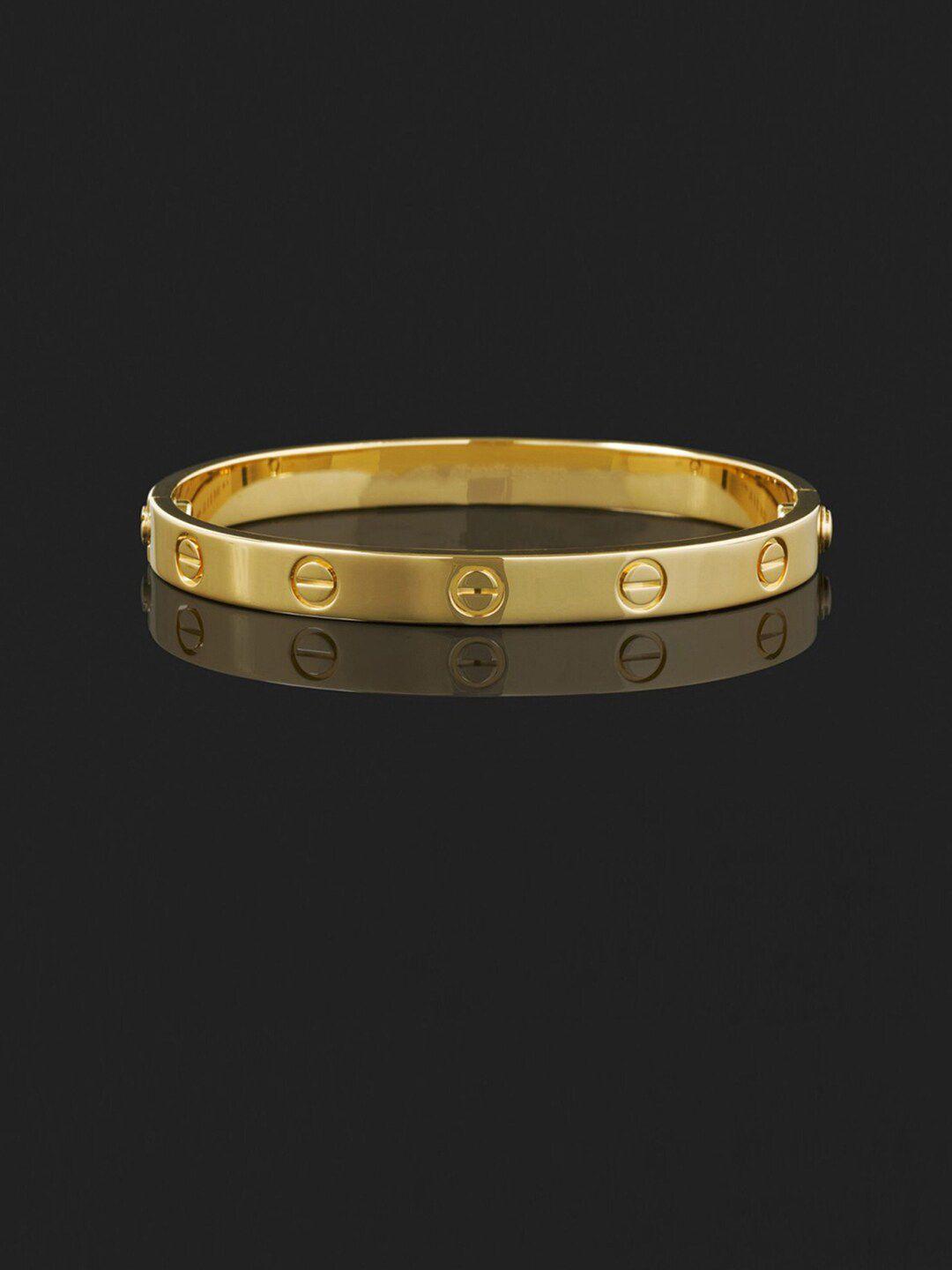 jewels galaxy women gold-plated bangle-style bracelet
