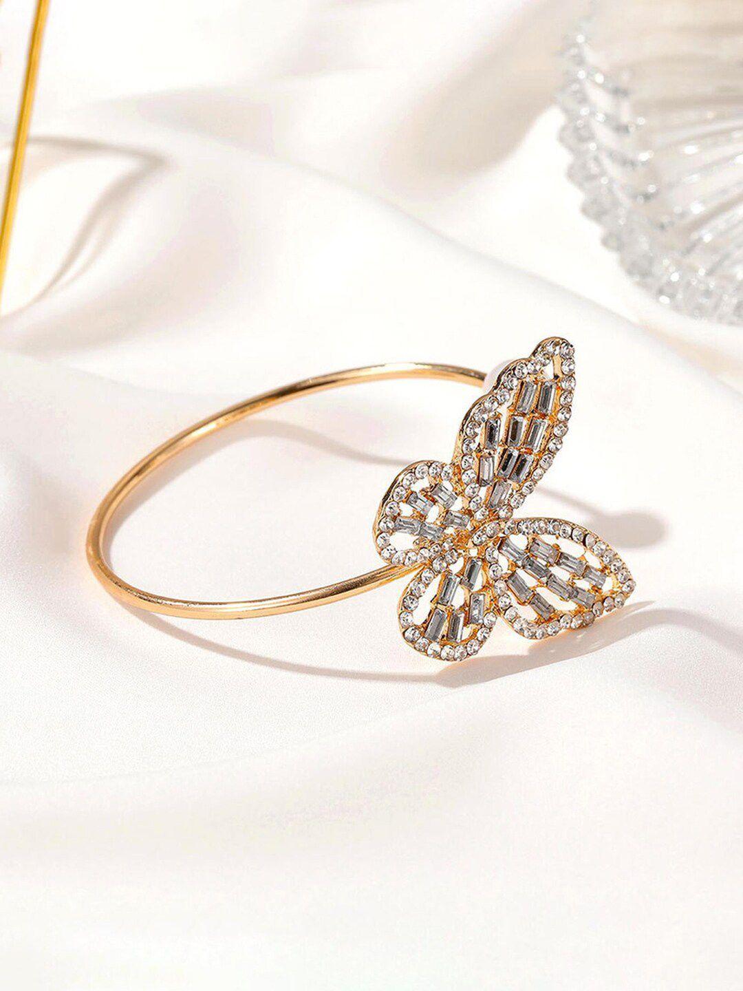 jewels galaxy women gold-plated cuff bracelet