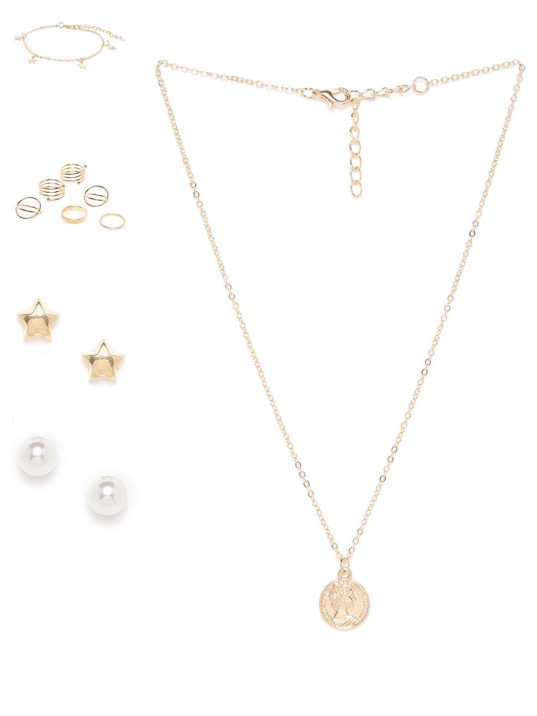 jewels galaxy women gold-plated jewellery set