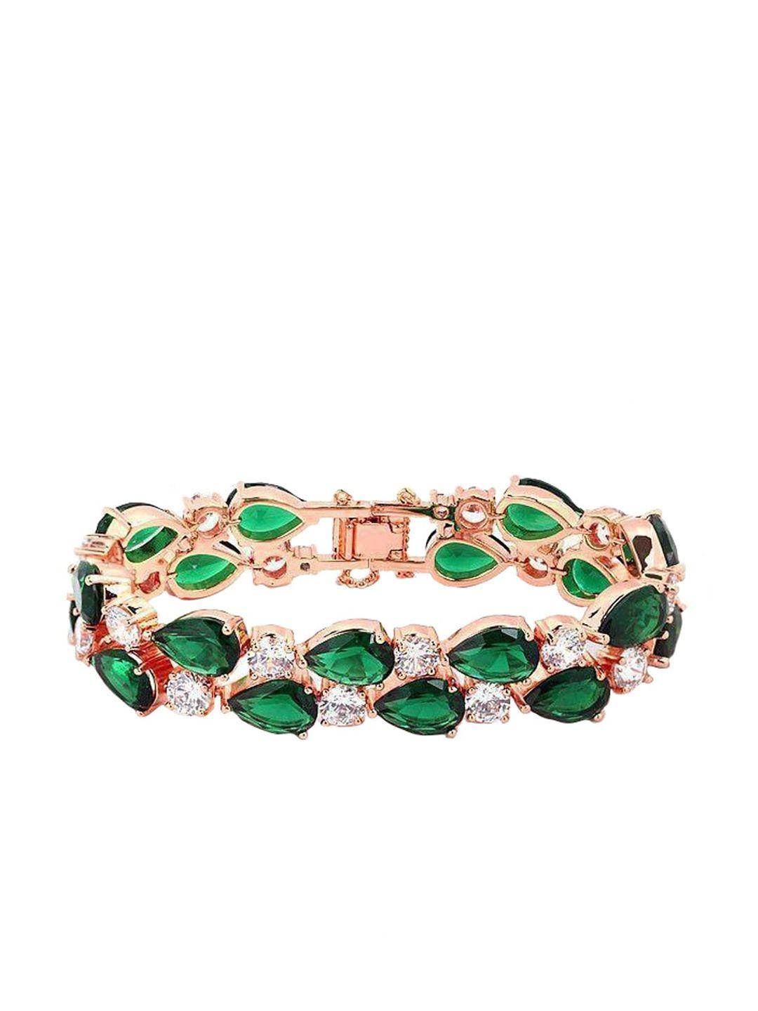 jewels galaxy women green bracelet