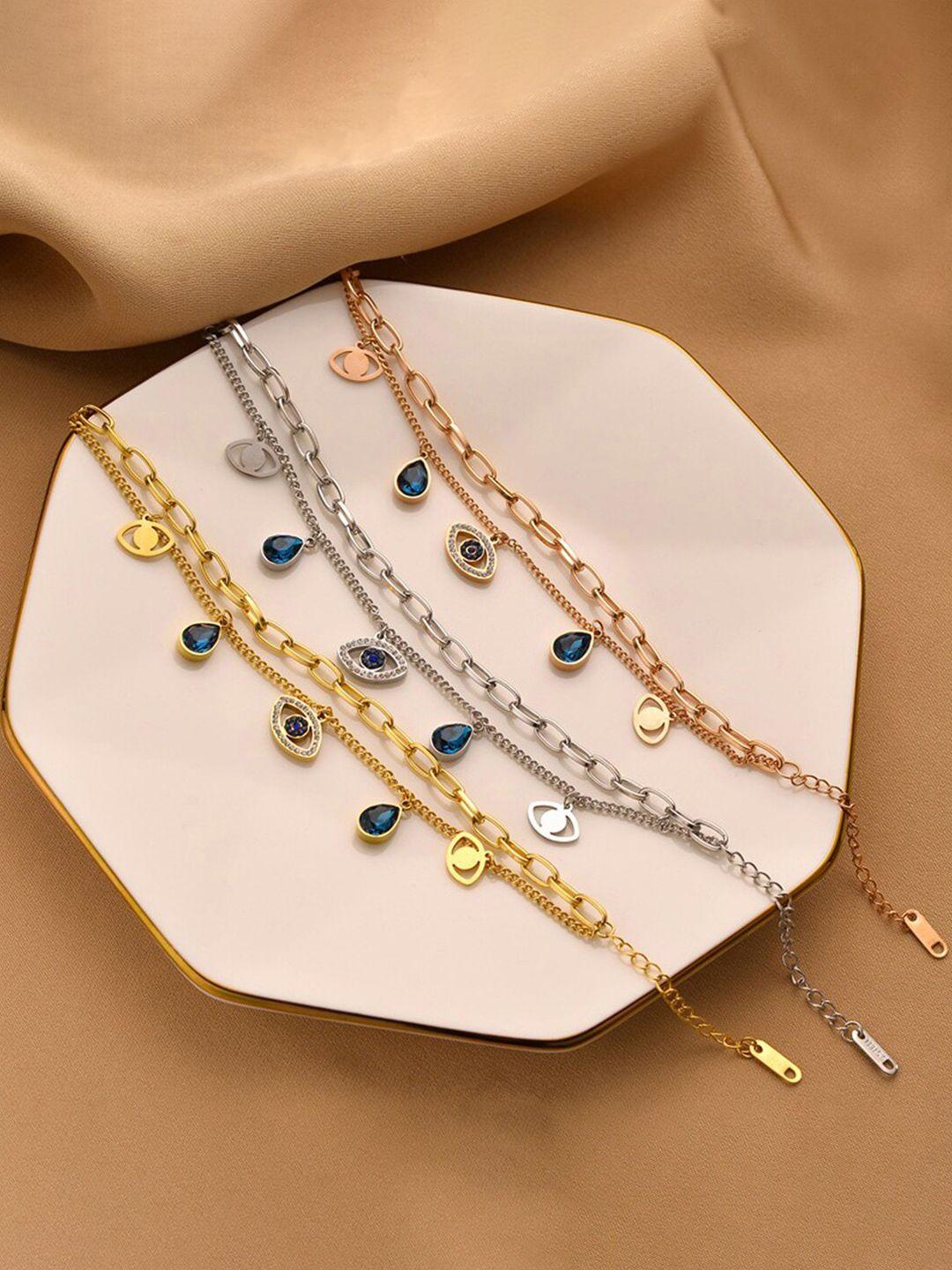 jewels galaxy women set of 3 link bracelets