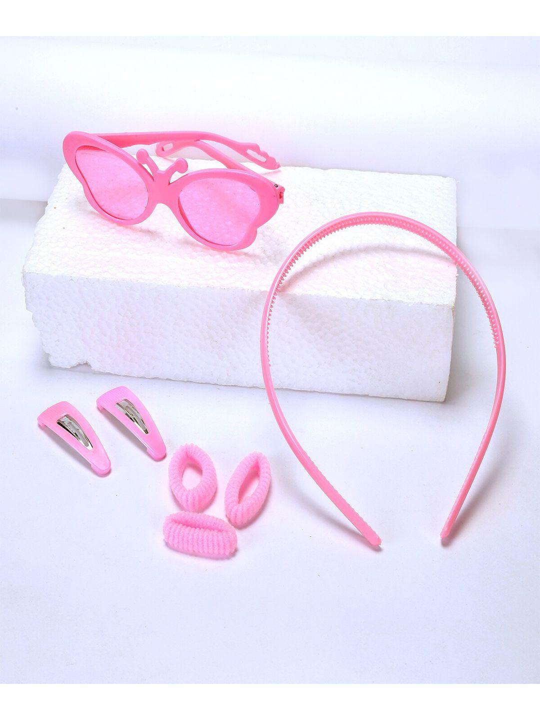 jewelz girls pink pack of 7 hair accessories set