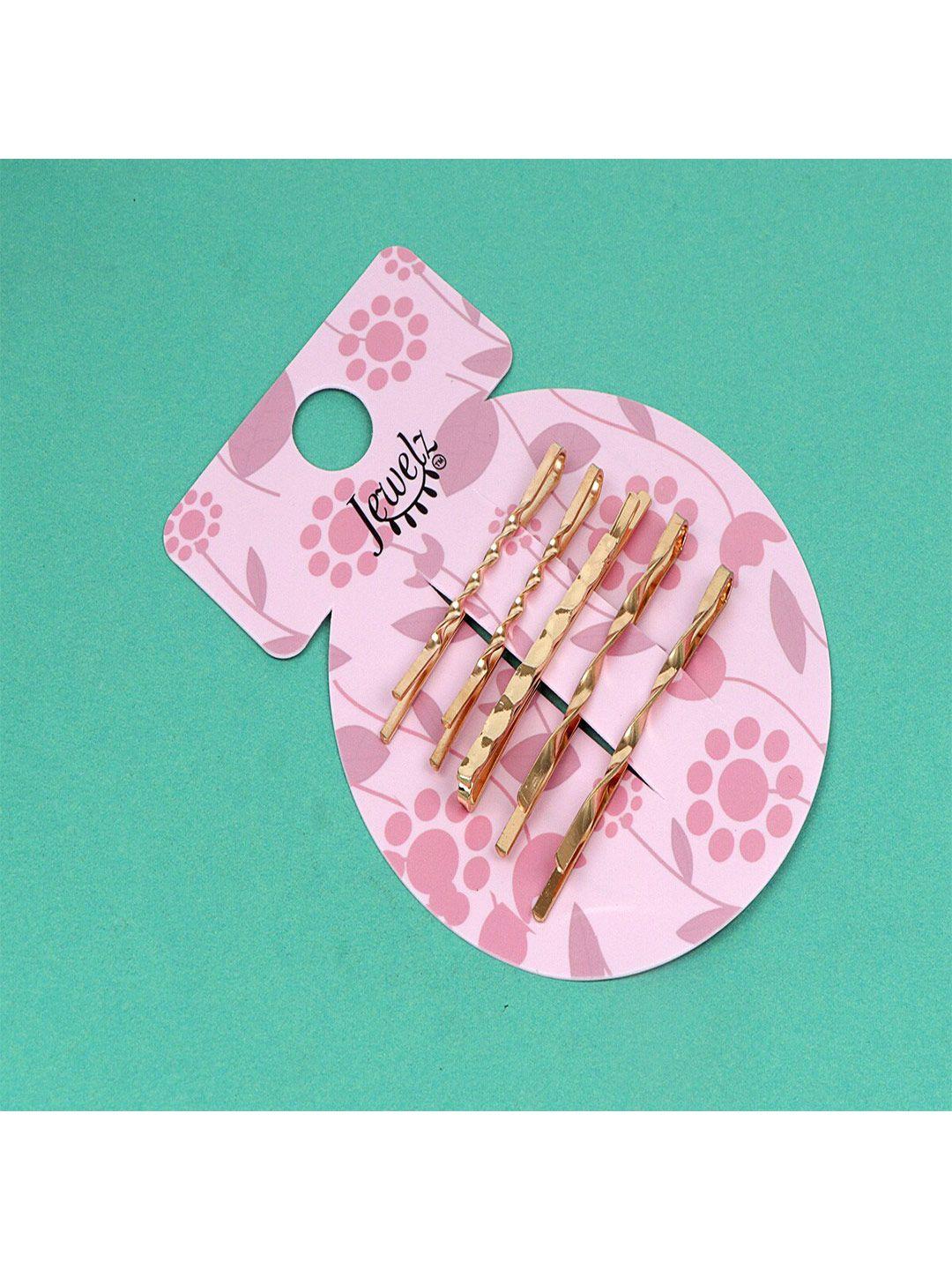 jewelz girls pink set of 5 bobby pins