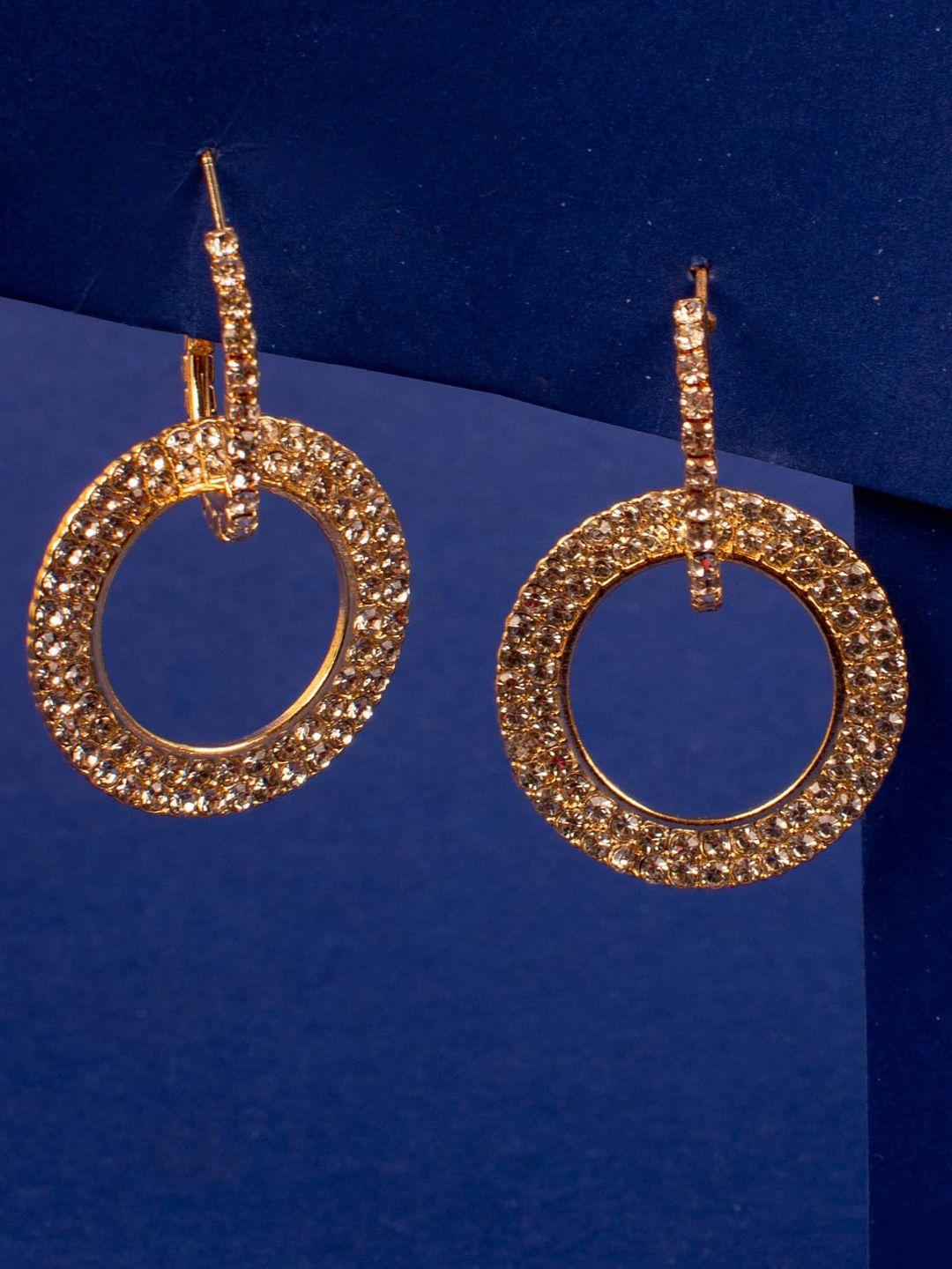 jewelz gold-plated contemporary drop earrings