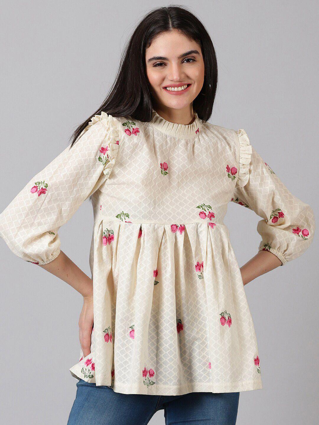 jilmil floral print cotton empire top