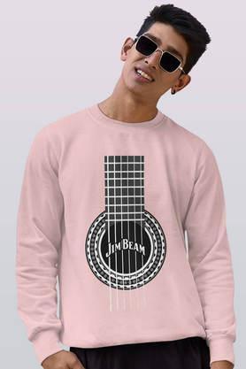 jim beam flamenco round neck mens sweatshirt - baby pink