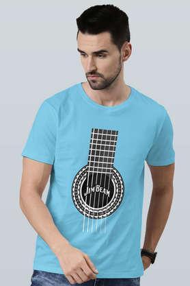 jim beam flamenco round neck mens t-shirt - sky blue
