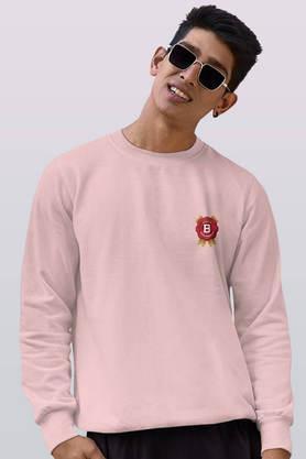 jim beam rosette black round neck mens sweatshirt - baby pink