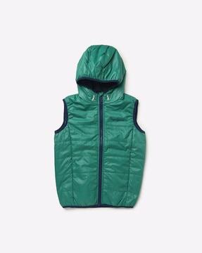 jim ip quilted zip-front hooded gillet