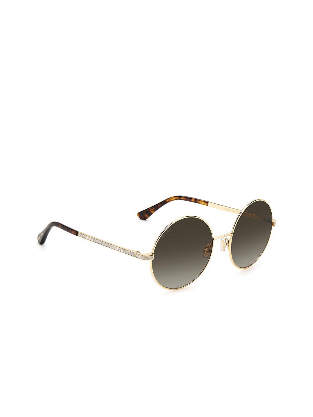 jimmy choo women round sunglasses with uv protected lens 20526306j57ha