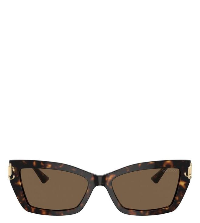 jimmy choo 0jc5011u50027355 brown uv protected cat eye sunglasses for women