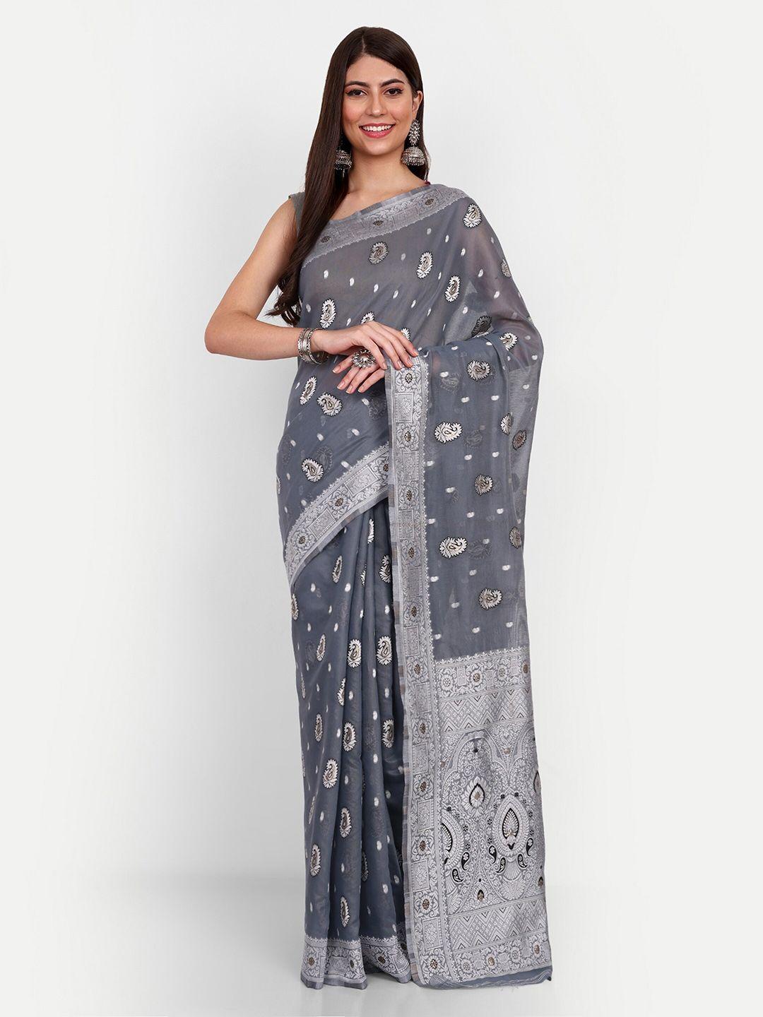 jinal & jinal ethnic motifs woven design chanderi saree