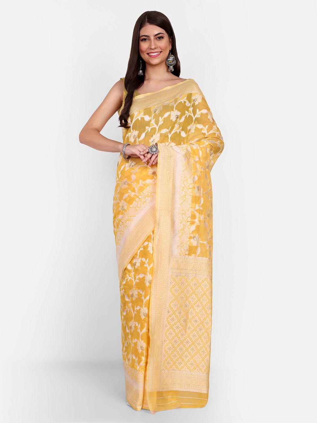 jinal & jinal ethnic motifs woven design chanderi saree