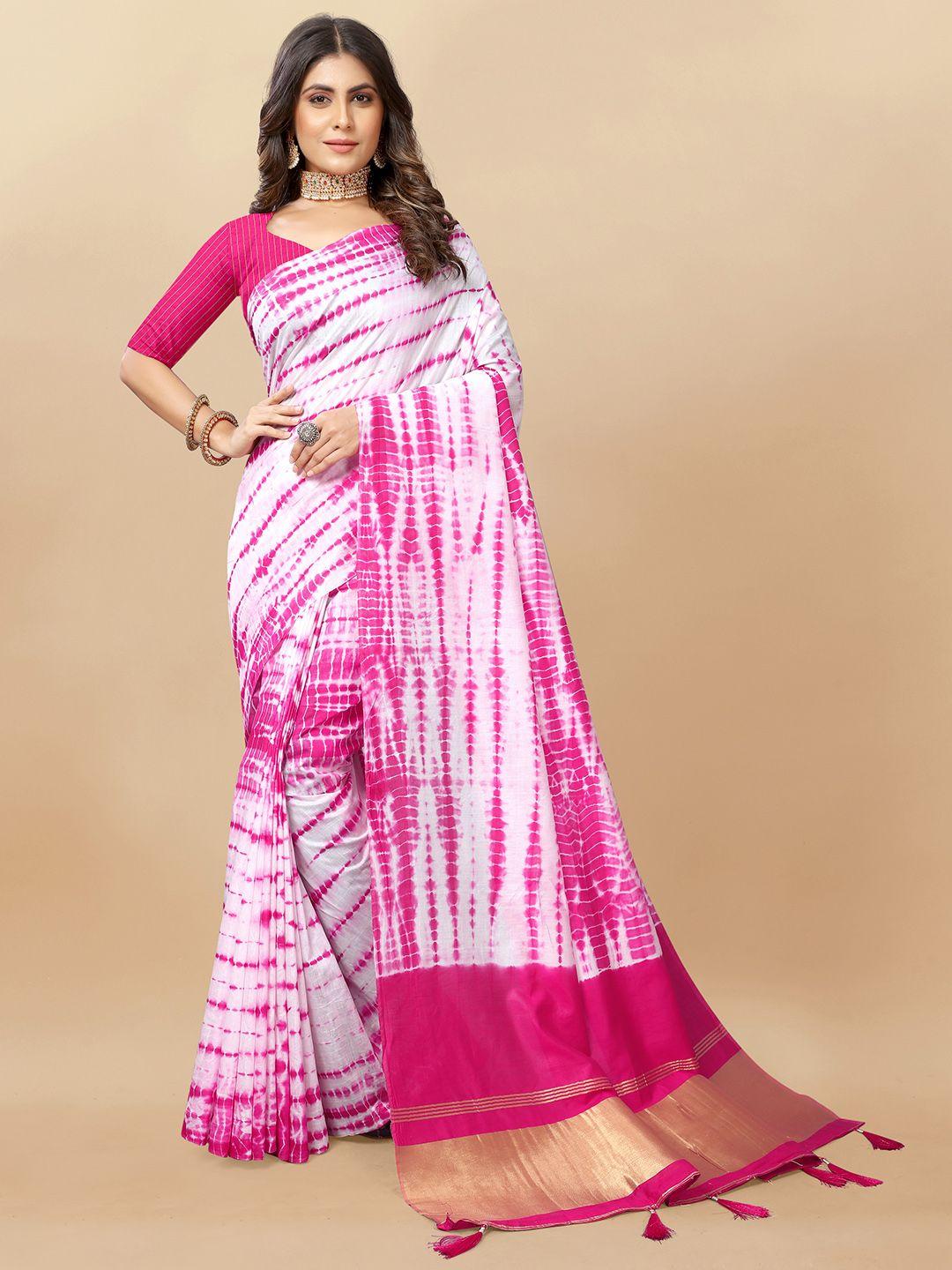 jinal & jinal tie and dye chanderi saree