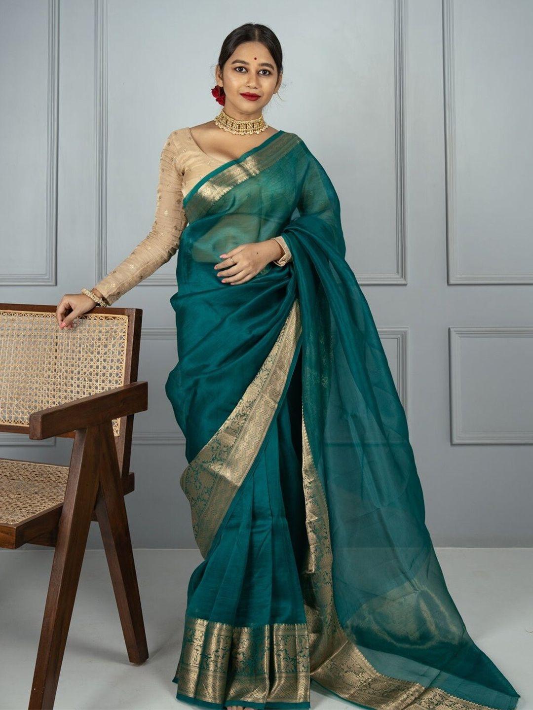 jinal & jinal zari organza banarasi saree