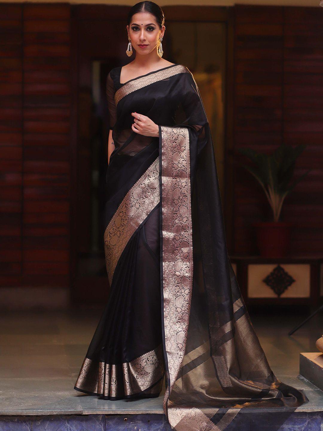 jinal & jinal zari organza banarasi saree