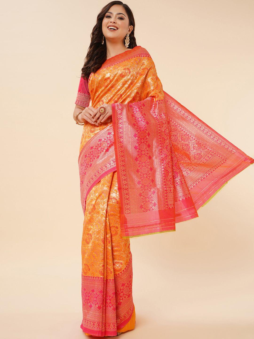 jinax  woven design zari pure silk banarasi saree