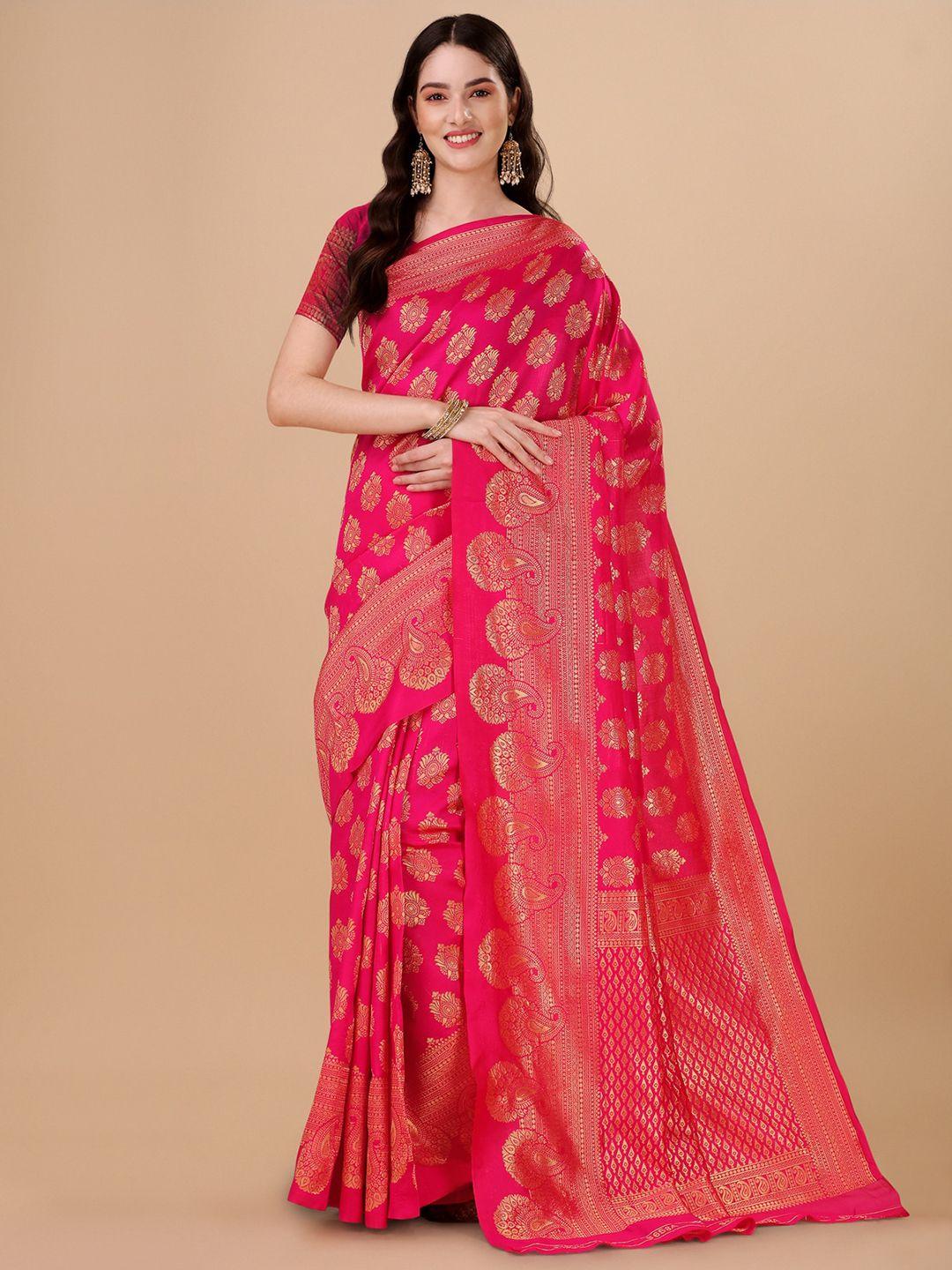 jinax ethnic motif woven design zari pure silk banarasi saree