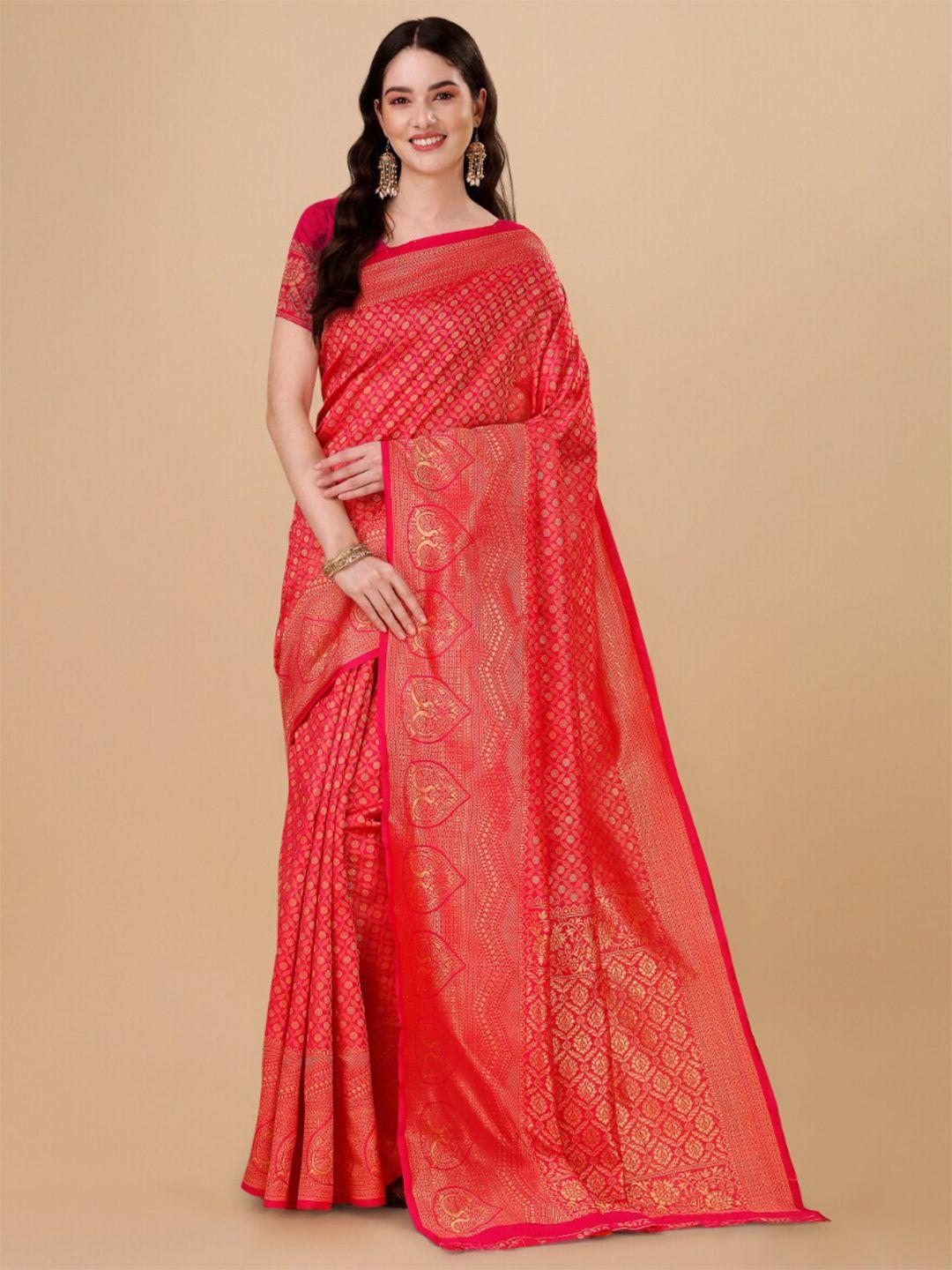 jinax polka dots woven design zari pure silk banarasi saree