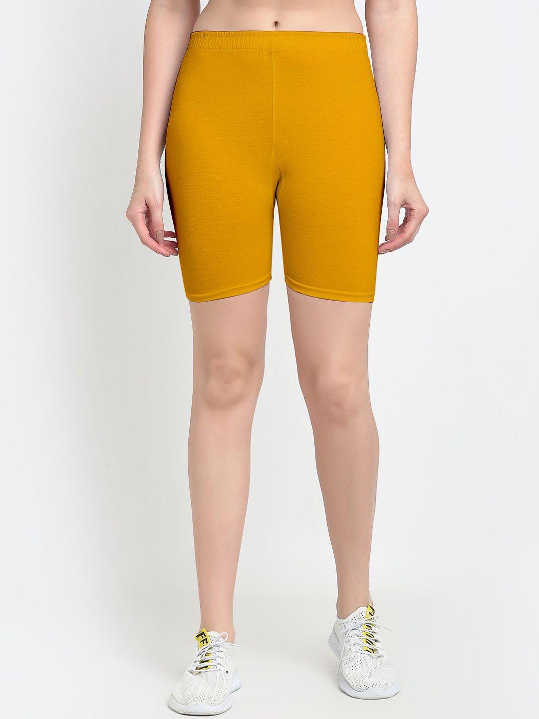 jinfo women yellow cycling sports shorts