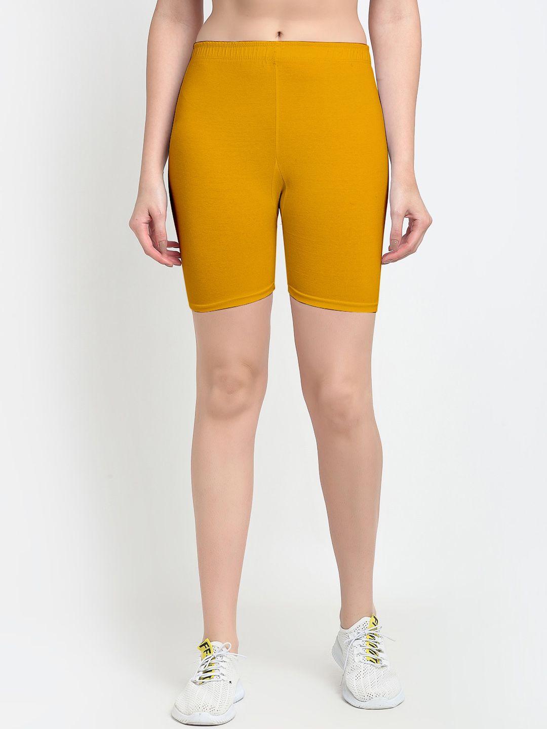 jinfo women yellow cycling sports shorts