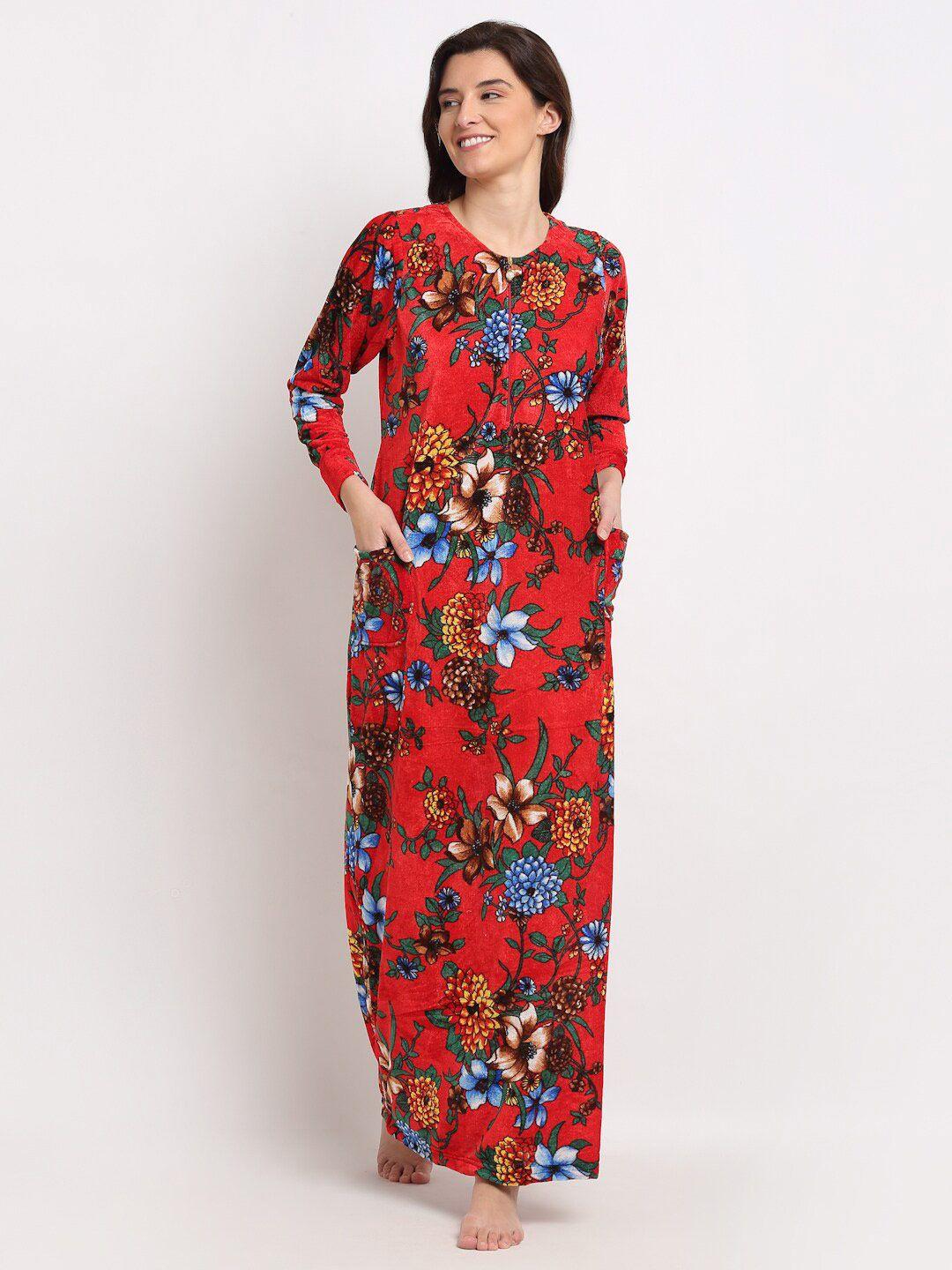 jinfo printed maxi nightdress